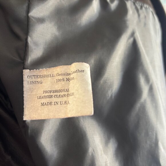 Excelled Brown Leather Aviator Bomber G-1 Jacket- Sherpa Collar, Patches -XL-XXL - Picture 15 of 15